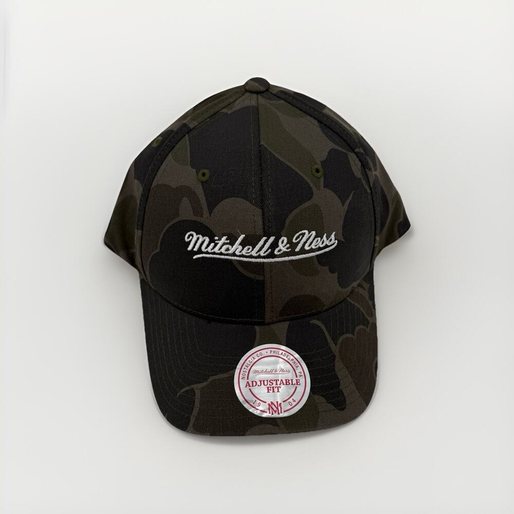 Mitchell & Ness Mens Hat Camo FlexFit Low Profile Snapback One Size New
